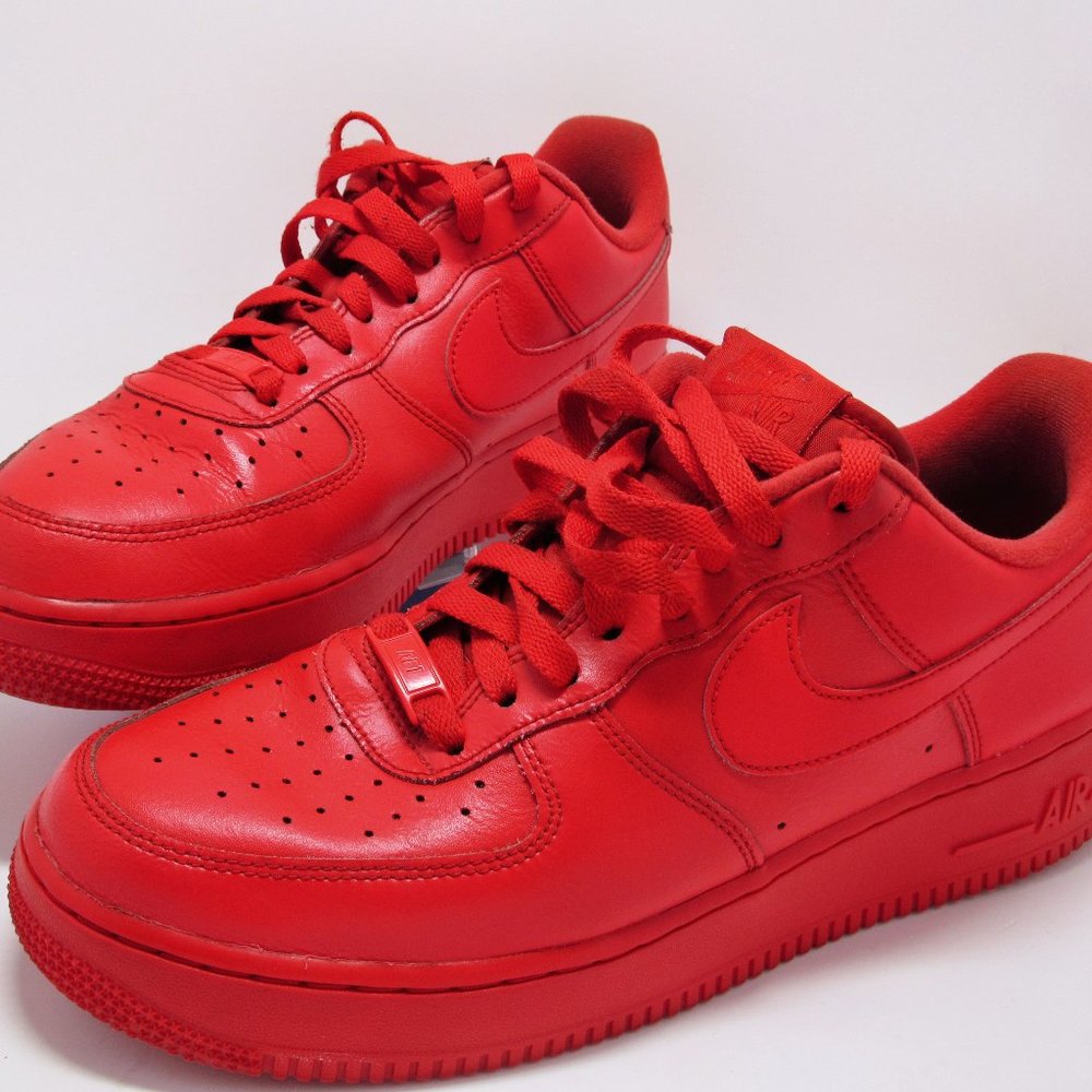 Nike Mens Air Force 1 Low 07 CW6999-600 Triple Red Shoes Size 9